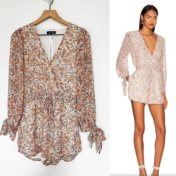 1. State Floral Romper Sz XS - Picture 1 of 11